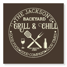 Moderne gepersonaliseerde pitmaster naam Circle Lo