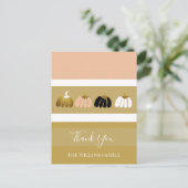 Moderne gepersonaliseerde pompoenen in zwart, wit, feestdagenkaart (Staand voorkant)