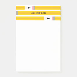 Moderne Gepersonaliseerde Potloodleraar Post-it® Notes
