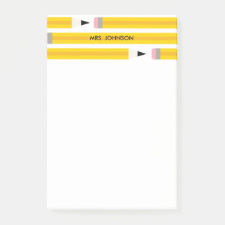 Moderne Gepersonaliseerde Potloodleraar Post-it® Notes