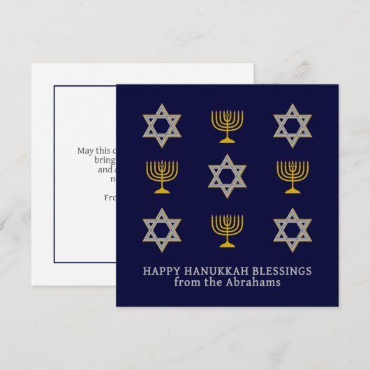Moderne Gepersonaliseerde Prettig Chanoeka Feestdagenkaart
