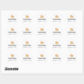 Moderne gepersonaliseerde Pretzel bruiloft gunst Ronde Sticker (Vel)
