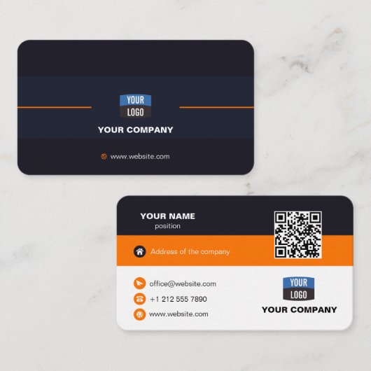 Moderne gepersonaliseerde professional visitekaartje (Voorkant / Achterkant)