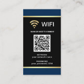Moderne gepersonaliseerde QR-code Wifi-netwerkwach Visitekaartje (Achterkant)