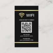 Moderne gepersonaliseerde QR-code Wifi-netwerkwach Visitekaartje (Achterkant)