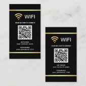 Moderne gepersonaliseerde QR-code Wifi-netwerkwach Visitekaartje (Voorkant / Achterkant)