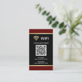 Moderne gepersonaliseerde QR-code Wifi-netwerkwach Visitekaartje (Staand voorkant)