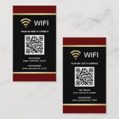 Moderne gepersonaliseerde QR-code Wifi-netwerkwach Visitekaartje (Voorkant / Achterkant)