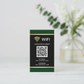 Moderne gepersonaliseerde QR-code Wifi-netwerkwach Visitekaartje (Staand voorkant)