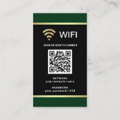 Moderne gepersonaliseerde QR-code Wifi-netwerkwach Visitekaartje (Achterkant)