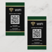 Moderne gepersonaliseerde QR-code Wifi-netwerkwach Visitekaartje (Voorkant / Achterkant)