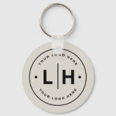 Moderne gepersonaliseerde QR Logo-business Sleutelhanger (Voorkant)