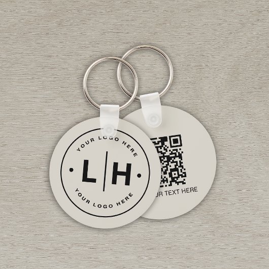 Moderne gepersonaliseerde QR Logo-business Sleutelhanger