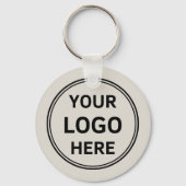 Moderne Gepersonaliseerde QR Logo Zakelijk Sleutelhanger (Voorkant)