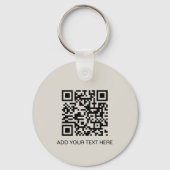 Moderne Gepersonaliseerde QR Logo Zakelijk Sleutelhanger (Achterkant)