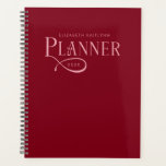 Moderne Gepersonaliseerde Rode en Roze Planner<br><div class="desc">Blijf georganiseerd in stijl met deze moderne persoonlijke burgundy en roze planner. Deze planner is ontworpen voor mensen die van schone lijnen,  eenvoudige lay-outs en tijdloze elegantie houden. Het strakke monochrome ontwerp maakt deze planner zowel verfijnd als veelzijdig - perfect voor werk,  school of het dagelijks leven.</div>
