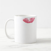 Moderne, gepersonaliseerde roze lippenstift met li koffiemok (Links)