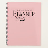 Moderne Gepersonaliseerde Roze Planner (Voorkant)