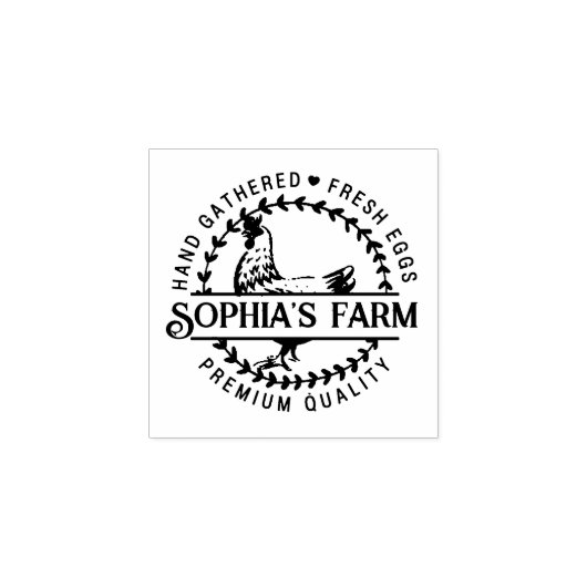 Moderne gepersonaliseerde rustieke Boerderij friss Rubberstempel (Afrduk)