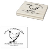 Moderne gepersonaliseerde rustieke Boerderij naam Rubberstempel (Gestempeld)