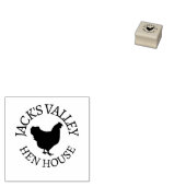 Moderne gepersonaliseerde rustieke kip naam ei lie rubberstempel (Gestempeld)