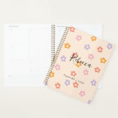 Moderne gepersonaliseerde script monogram bloem 20 planner (Display)