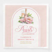 Moderne gepersonaliseerde servetten roze en goudti (Voorkant)