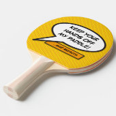 Moderne gepersonaliseerde spraakbubbel Cool Comic  Tafeltennisbatje (Voorkant Gekanteld)