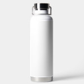 Moderne gepersonaliseerde tekst Witte achtergrond Waterfles (Achterkant)