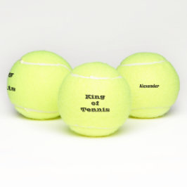 Moderne gepersonaliseerde tenniskoning tennisballen