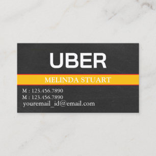 Moderne Gepersonaliseerde Uber Chauffeur Visitekaartje