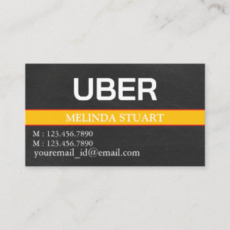 Moderne Gepersonaliseerde Uber Chauffeur  Visitekaartje