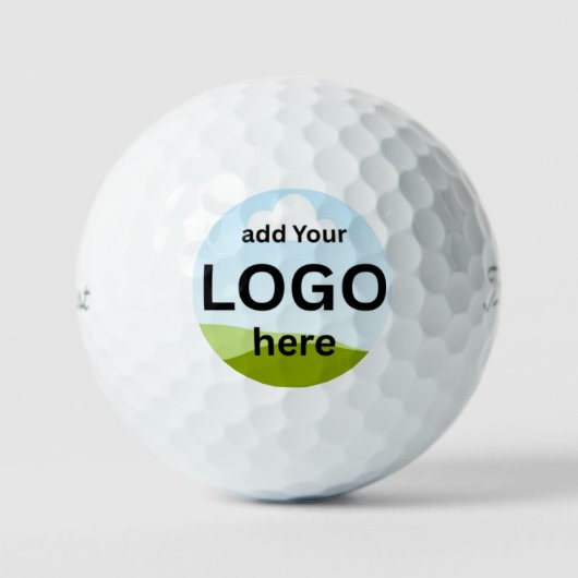 Moderne gepersonaliseerde uw logo of afbeelding go golfballen (Voorkant)