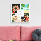 Moderne Gepersonaliseerde Vader Definitie 4 Foto C Canvas Afdruk (Insitu (Woonkamer))