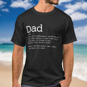 Moderne Gepersonaliseerde Vader Definitie  T-shirt