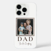 Moderne Gepersonaliseerde Vader Foto Case-Mate iPhone Case (Achterkant)