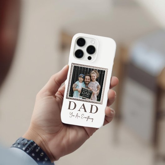Moderne Gepersonaliseerde Vader Foto Case-Mate iPhone Case