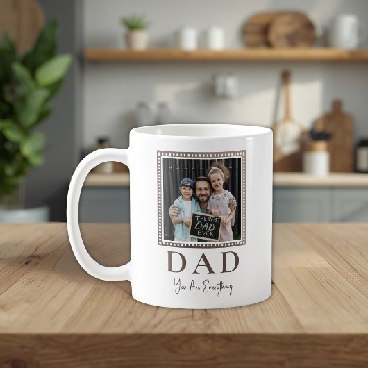 Moderne Gepersonaliseerde Vader Foto Koffiemok