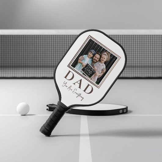 Moderne Gepersonaliseerde Vader Foto Pickleball Paddle