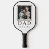 Moderne Gepersonaliseerde Vader Foto Pickleball Paddle (Voorkant)