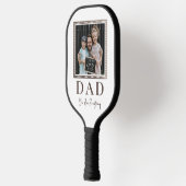 Moderne Gepersonaliseerde Vader Foto Pickleball Paddle (Links)