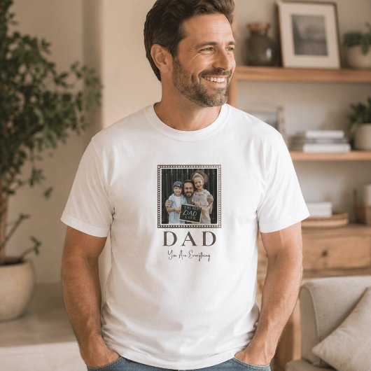 Moderne Gepersonaliseerde Vader Foto T-shirt