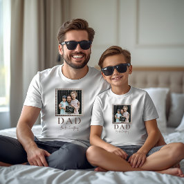 Moderne Gepersonaliseerde Vader Foto T-shirt