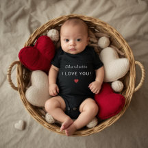 Moderne gepersonaliseerde Valentijnsdag babybodysu