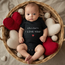 Moderne gepersonaliseerde Valentijnsdag babybodysu