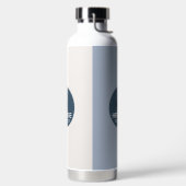 Moderne gepersonaliseerde vastgoednaam met Logo Waterfles (Links)