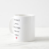 Moderne Gepersonaliseerde Verloofde Koffiemok (Voorkant links)