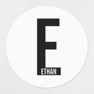 Moderne gepersonaliseerde vetgedrukte monogram- en labels