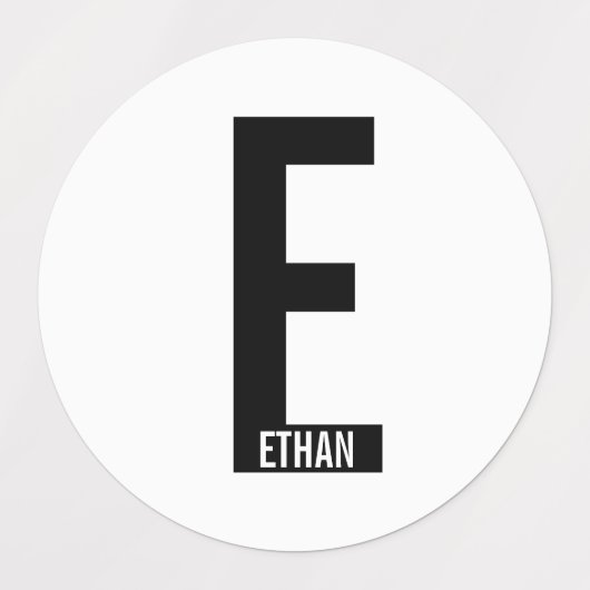 Moderne gepersonaliseerde vetgedrukte monogram- en labels (Design 1)