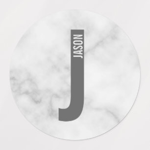 Moderne gepersonaliseerde vetgedrukte monogram- en labels